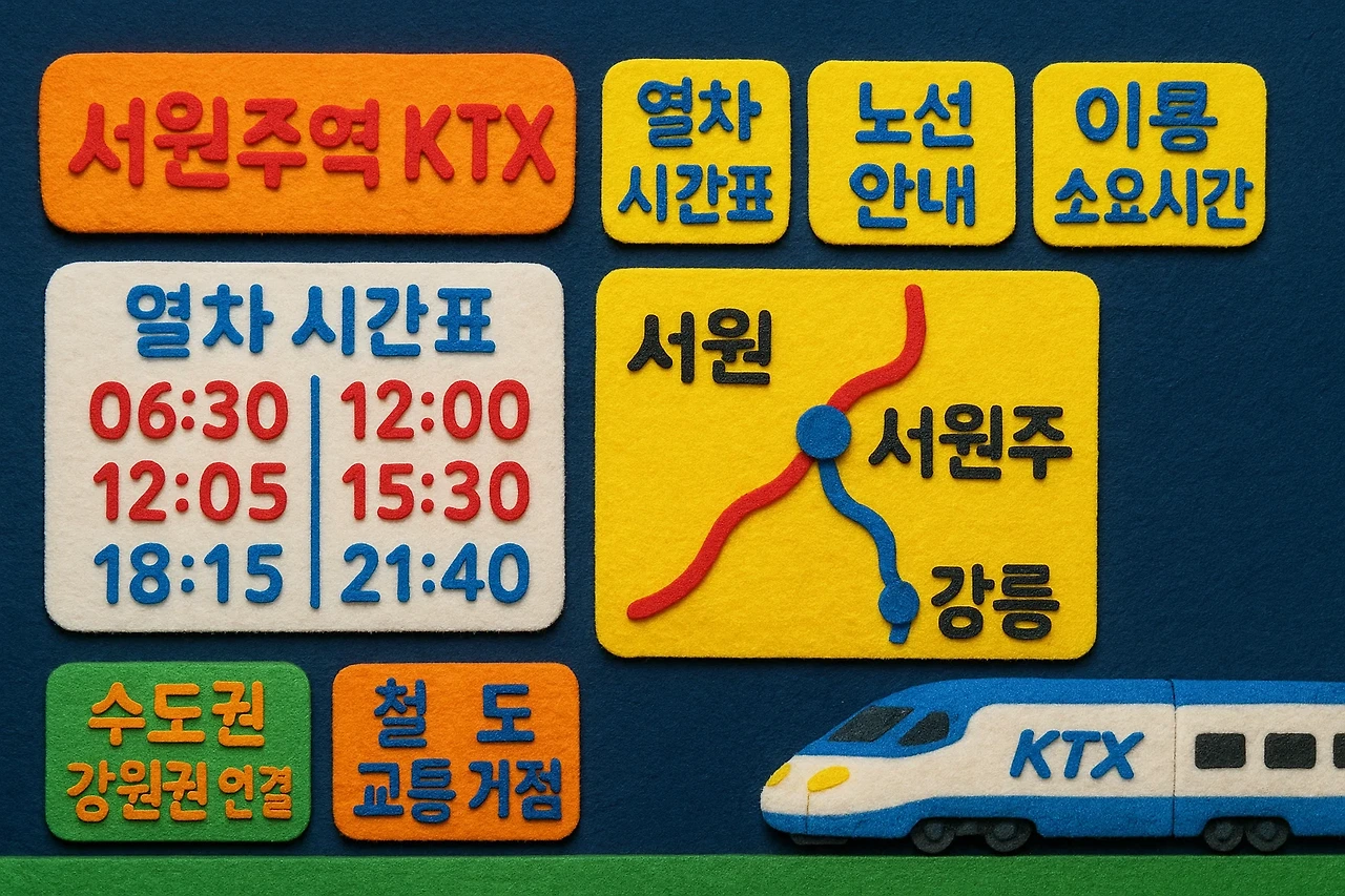 2025 서원주역 KTX 열차 시간표, 노선정보, 이용안내, 요금, 소요시간