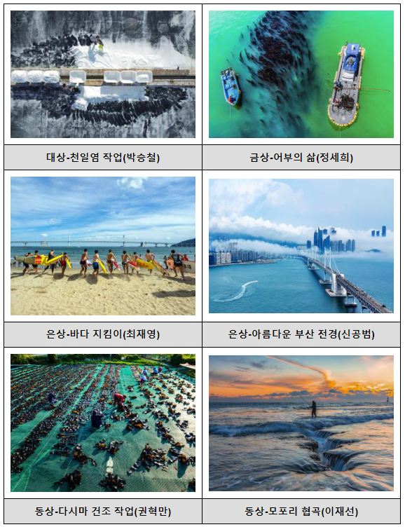 ‘카메라 렌즈를 통해 본 우리의 바다’ 작품들을 소개합니다