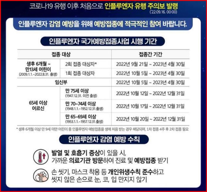 독감예방접종 무료