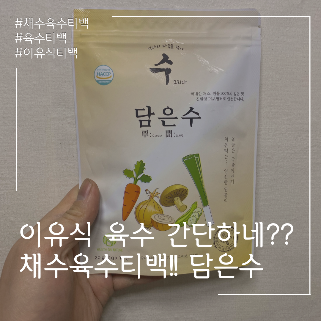  이유식의 혁명템 채수티백 <담은수 >