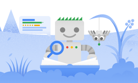 google 검색 센터 메인 로봇 그림.