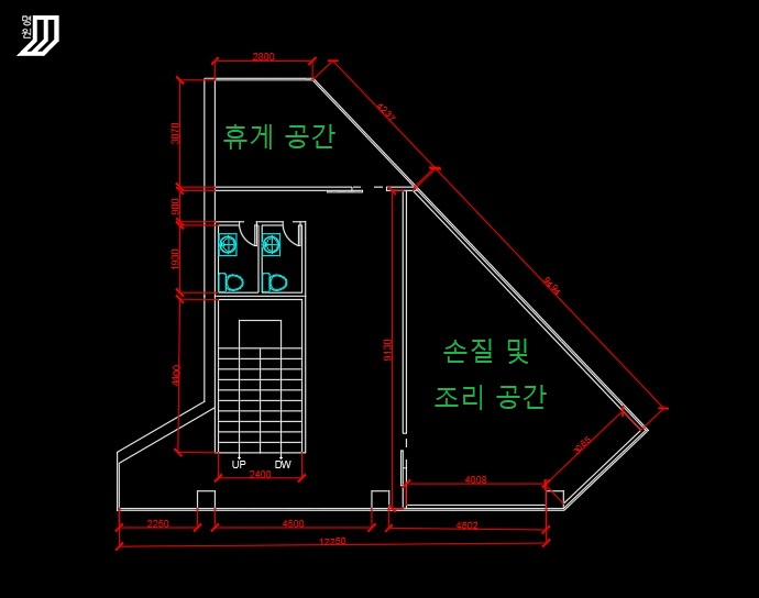 김경식 민물장어 백운점 1&amp;#44; 2층 평면도