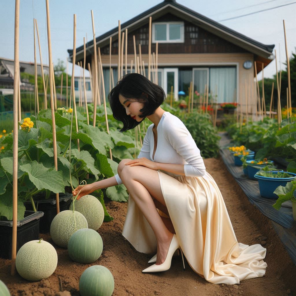 참외 모종 심는 시기, 재배법, 순 치기 방법, 수꽃 암꽃, 수확시기
