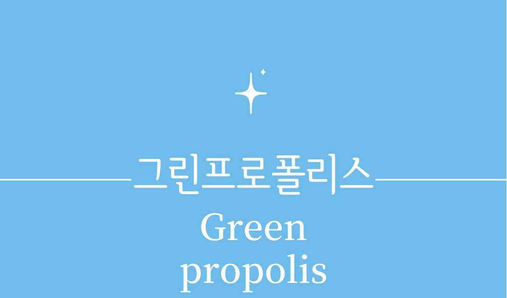 &#39;그린프로폴리스(Green propolis)&#39;
