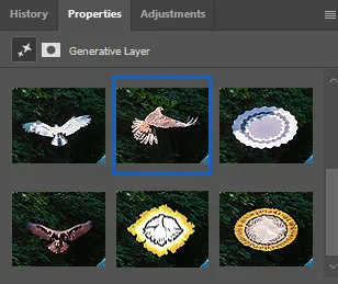 어도비 포토샵 CC 2024에서 생성형 ai를 통해서 만든 개체들의 모습