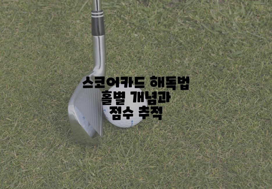 스코어카드 해독법 홀별 개념과 점수 추적