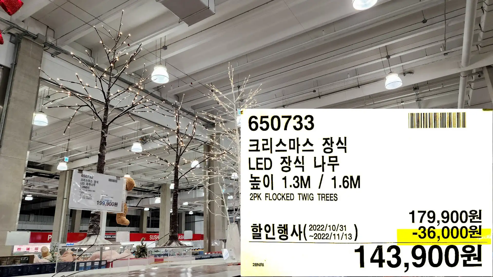 크리스마스 장식
LED 장식 나무
높이 1.3M / 1.6M
2PK FLOCKED TWIG TREES
143,900원