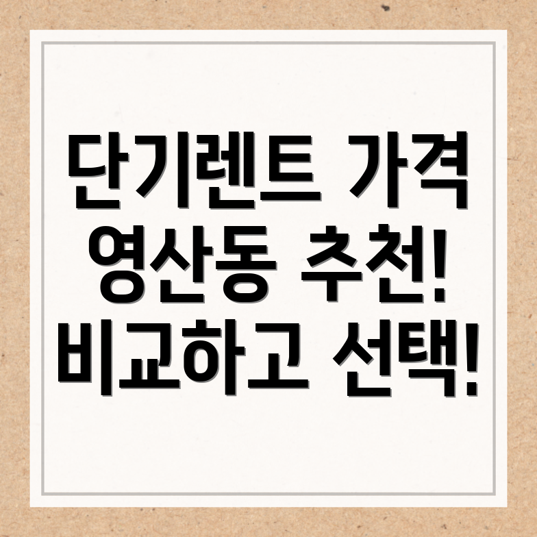 단기렌트카 가격비교