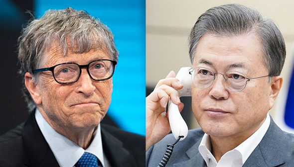  [문대통령,빌 게이츠] 코로나 백신과 치료제 개발 협력??