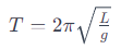 단순 진자의 주기 공식