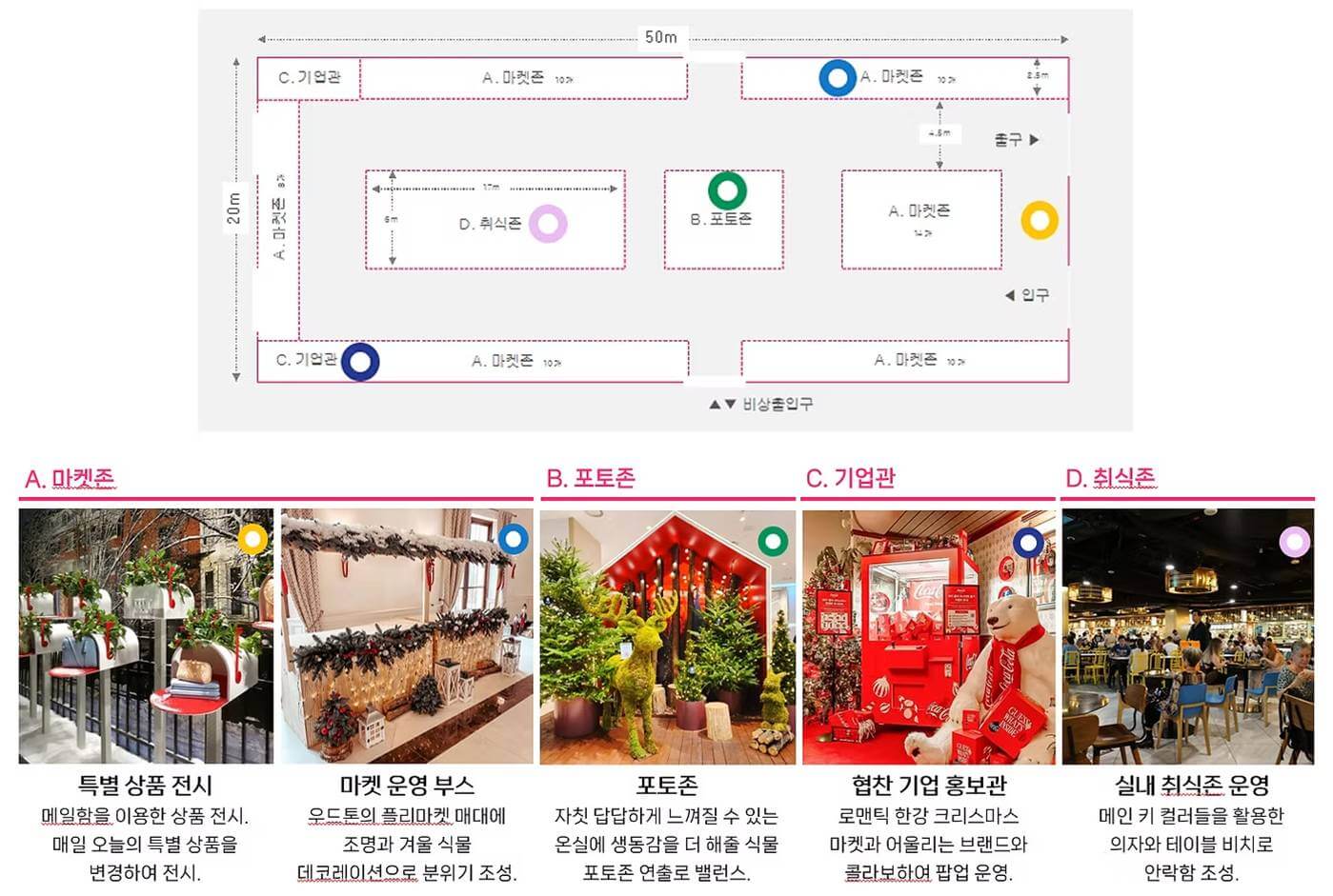 더 로맨틱 하우스 실내 마켓 배치도