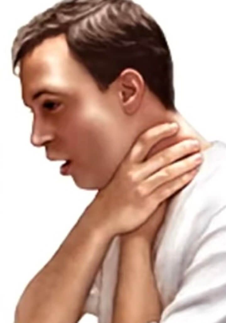 기도폐쇄-환자-그림-목을-손으로-감싸쥐고-있는-사진