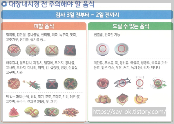 대장내시경전 주의 해야 할 음식 안내