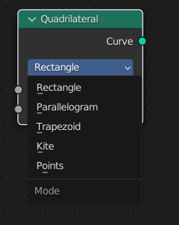 Quadrilateral Node 옵션