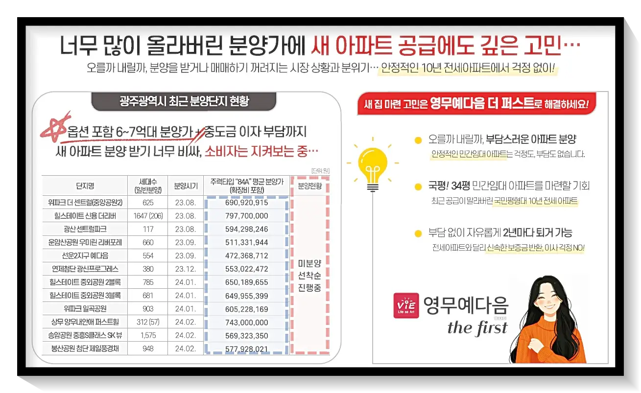 광주 아파트 현황판