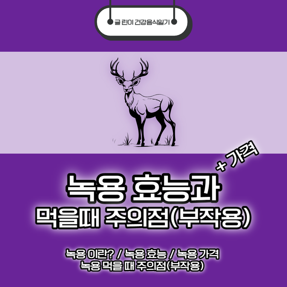  녹용 효능과 먹을때 주의점(부작용) + 가격