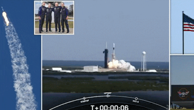  사상 첫 우주정거장 유료 탑승객들 VIDEO: International Space Station blast off on eight-day 'research mission'