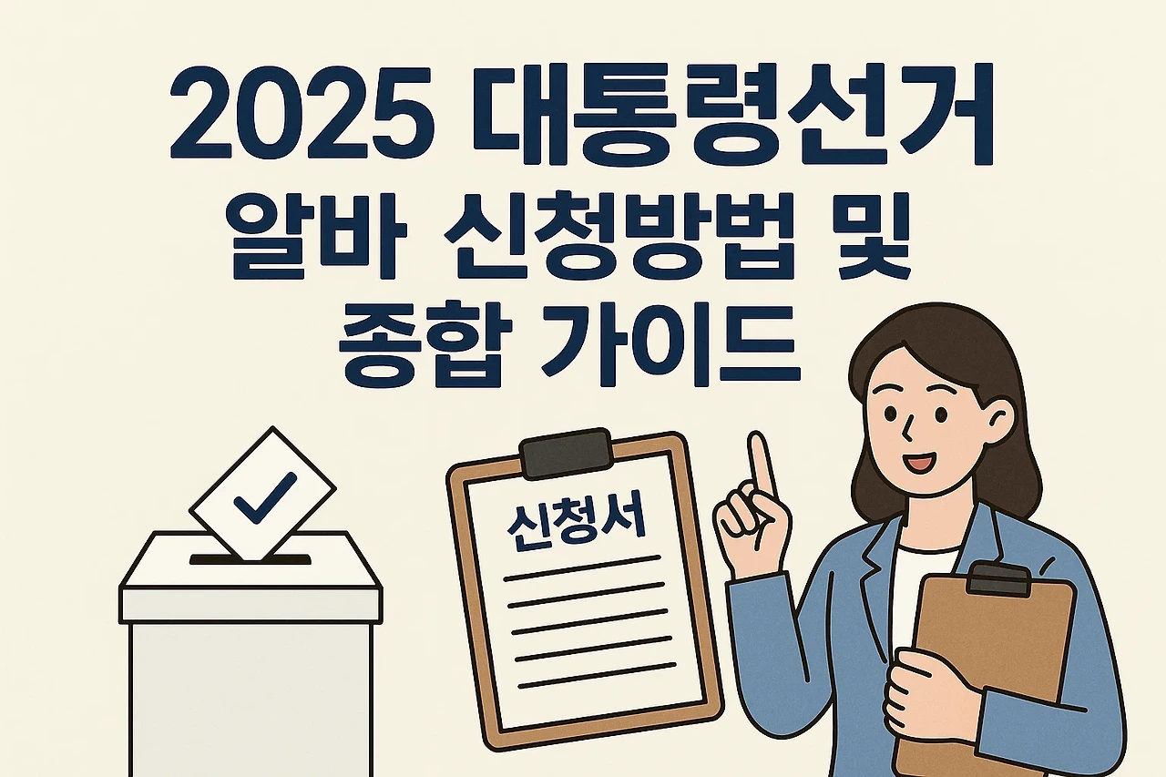 2025 대통령 선거 알바 신청방법, 종류, 급여 총정리 안내 이미지