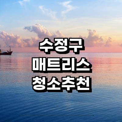 성남 수정구 매트리스 청소