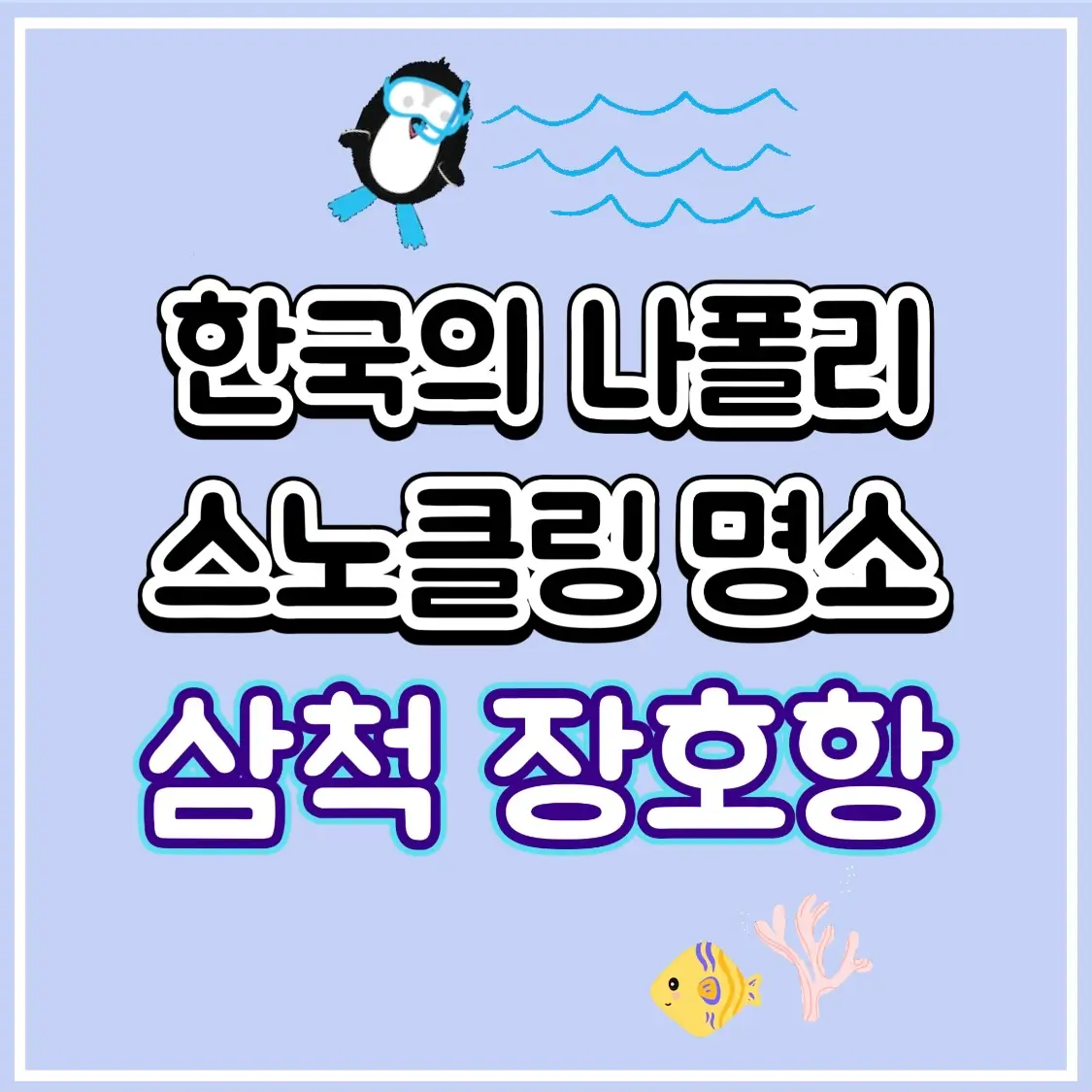  삼척 장호항 스노쿨링 명소 가격 및 주차 정보