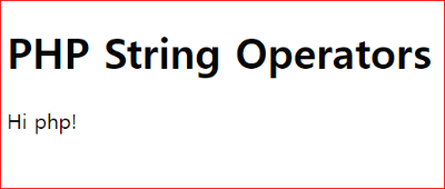 php string operators