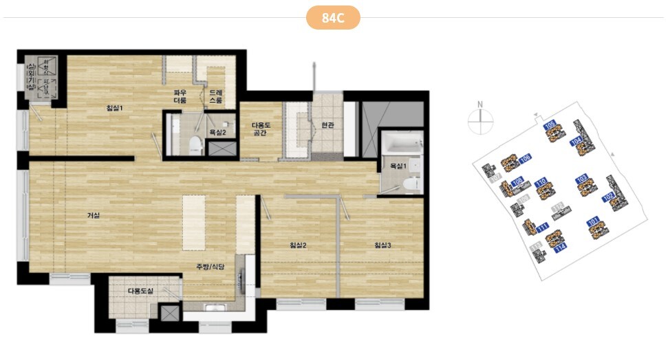 고양장항지구 S1블록 평면도 - 84C