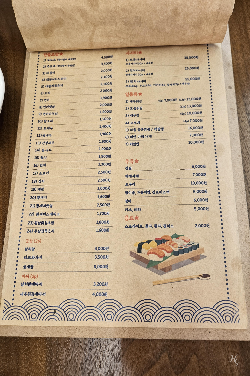 창동 초밥 맛집 정담초밥 메뉴