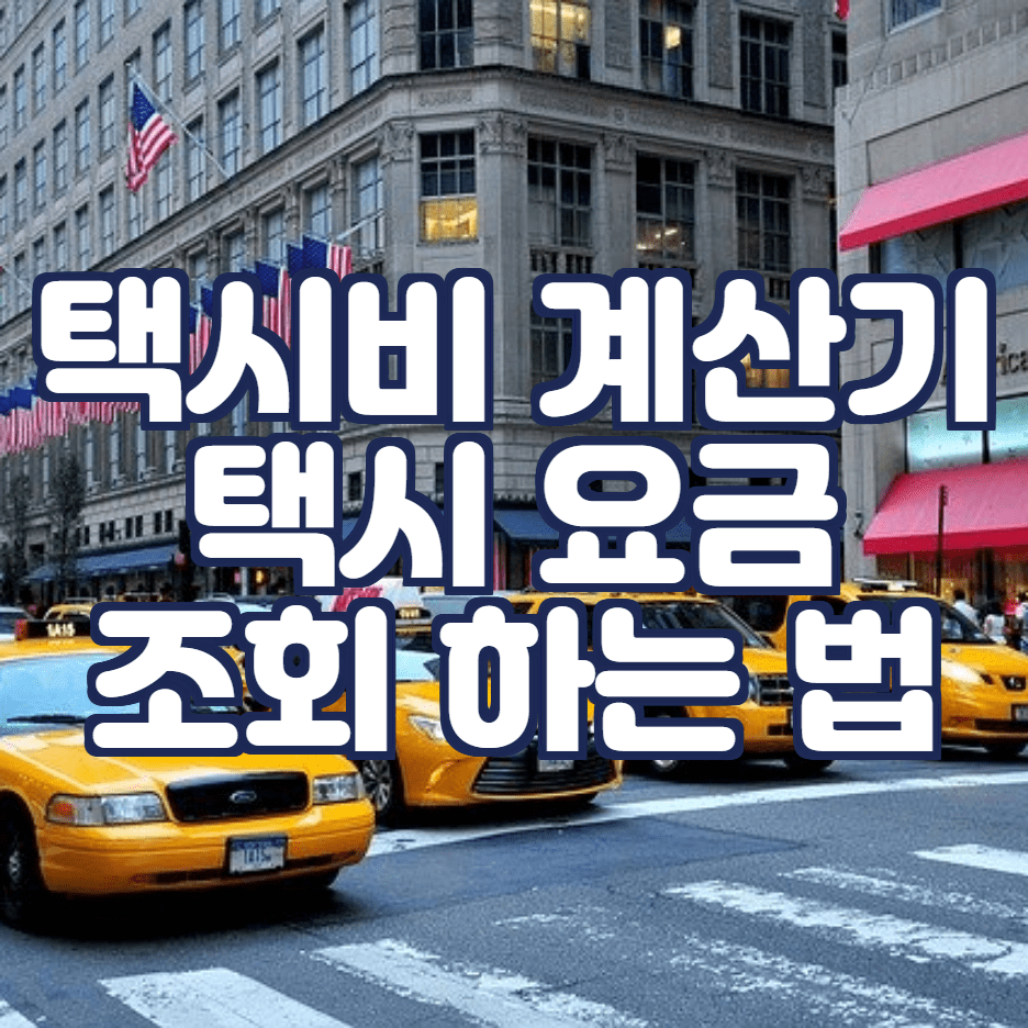  택시비 계산기: 택시 요금 조회 하는법
