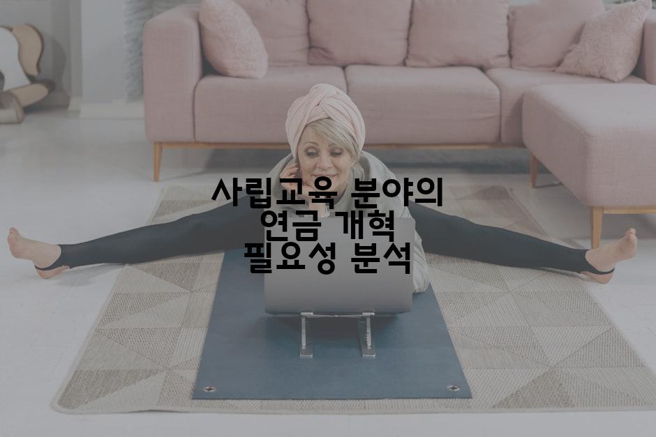 사립교육 분야의 연금 개혁 필요성 분석