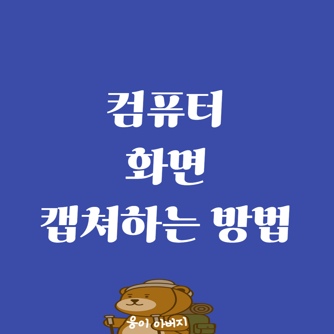 컴퓨터 화면 캡쳐하는 방법1