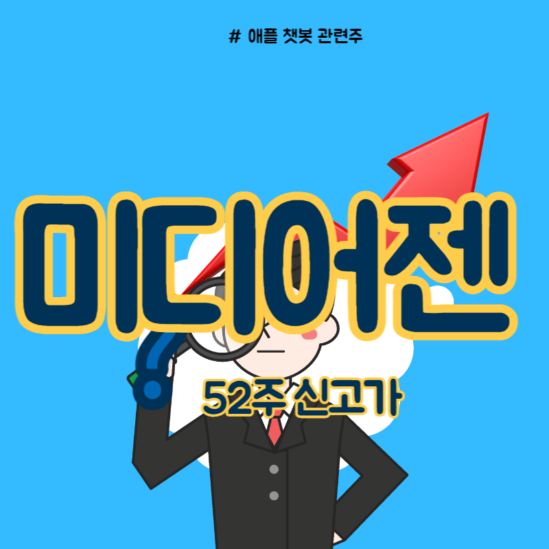  애플 챗봇 관련주 미디어젠 주가 분석