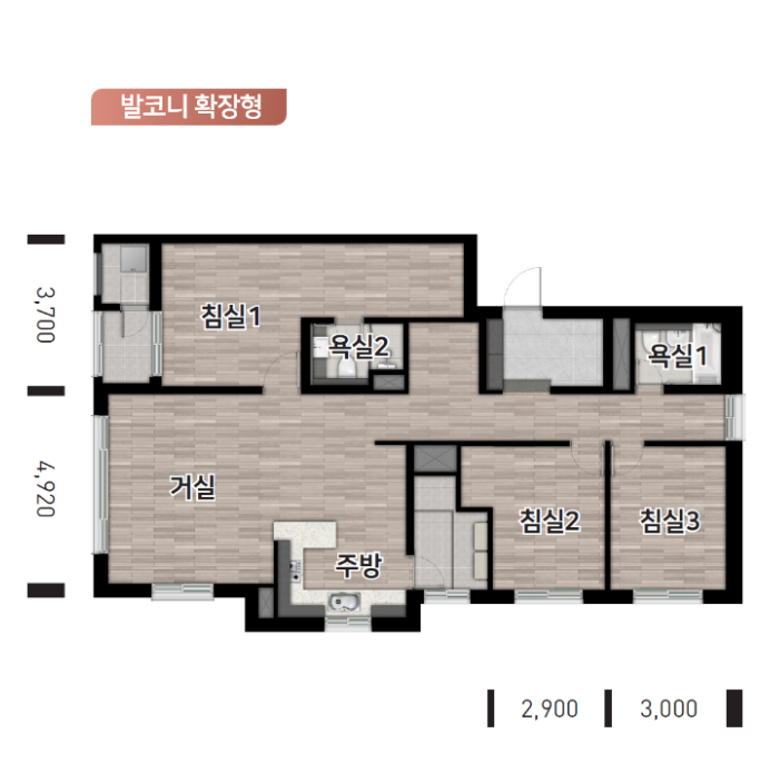 37평형 93타입 123제곱 - 분양가 5억 9980만원