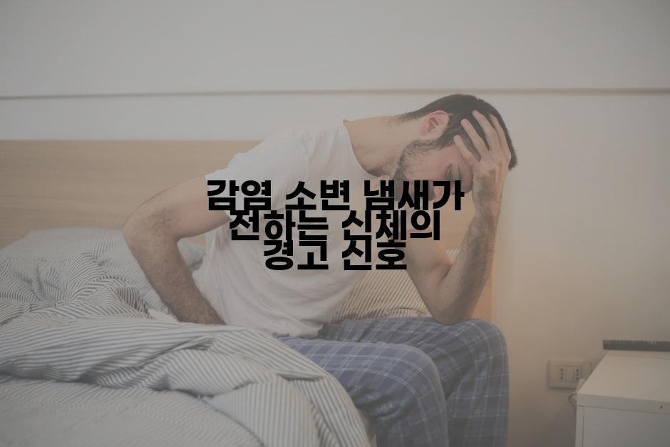 감염 소변 냄새가 전하는 신체의 경고 신호