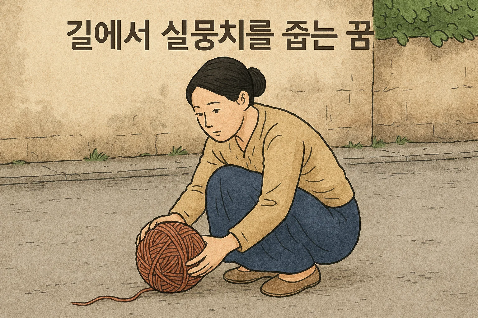 실뭉치 줍는 꿈