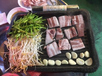 미나리냉삼겹살 주먹김밥