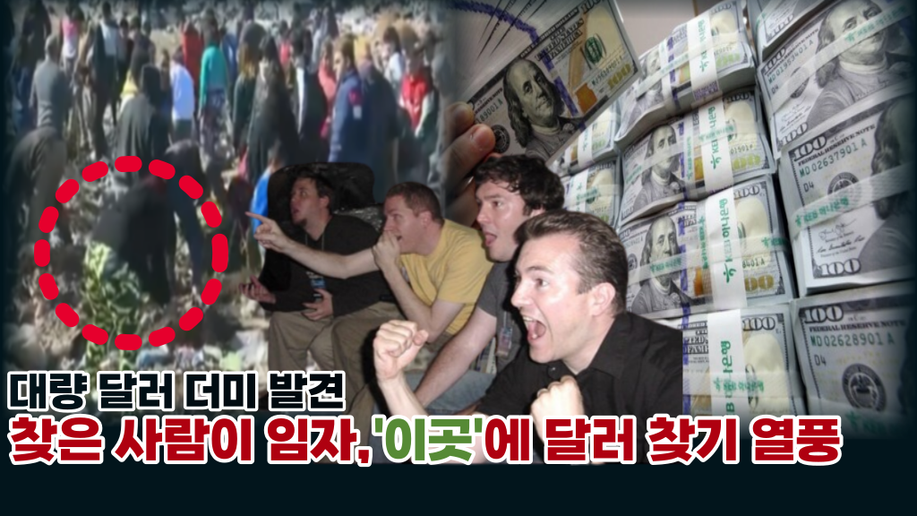  '다량의 달러 더미 발견 ' 이곳을 뒤지면 달러가 뭉텅이로 나옵니다. 달러 찾기 열풍