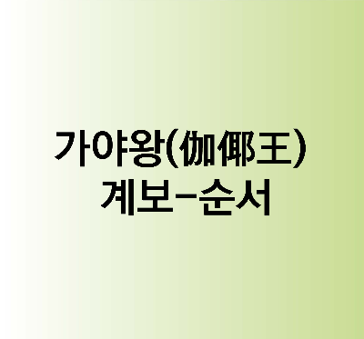 가야왕 계보 순서