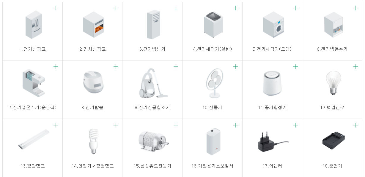 에너지소비효율등급 확인가능 전자제품