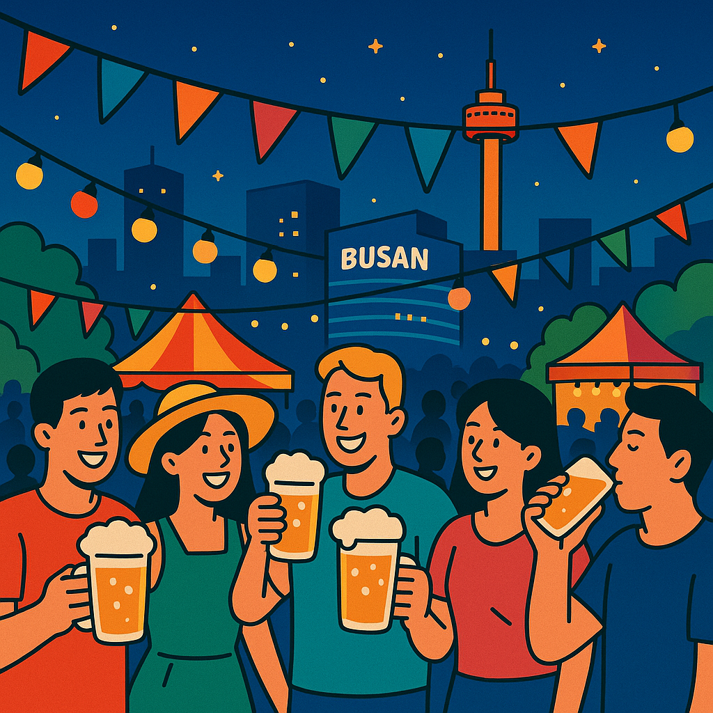 부산 대표 축제 센텀맥주축제 6월의 밤은 해운대 영화의 전당 야외 광장에서
