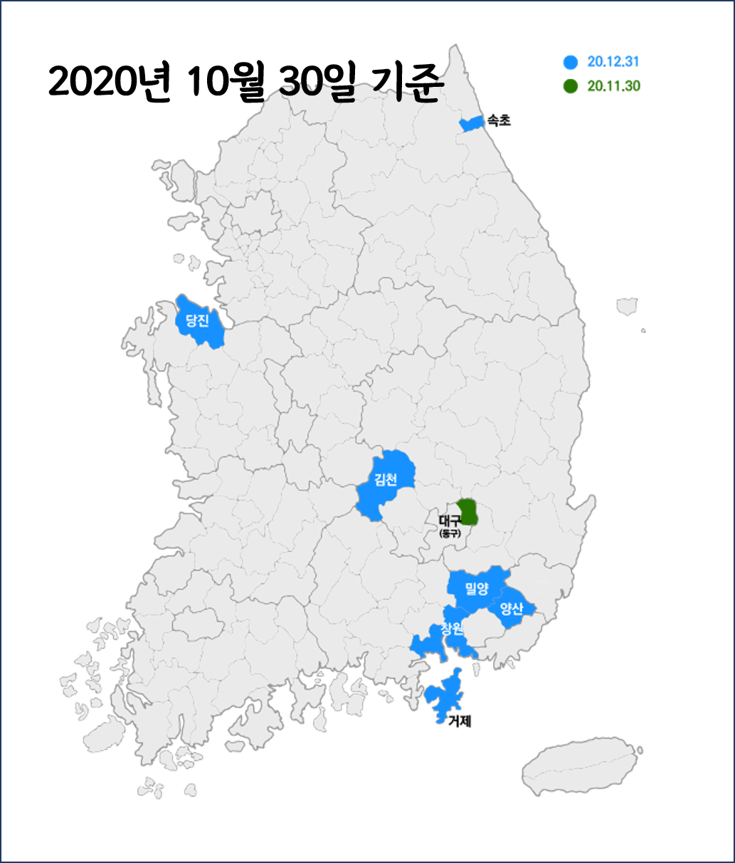  미분양 관리지역 전국 8개 지역만 남았습니다