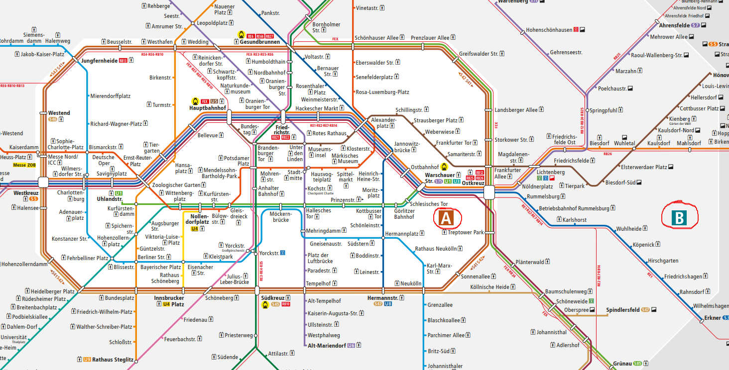 베를린-지하철-노선도-사진