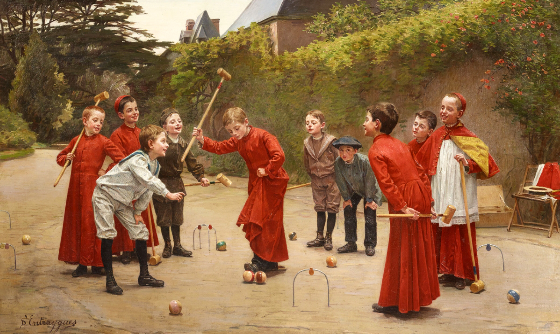샤를 베르트랑 당트레그(Charles Bertrand d'Entraygues), 프랑스, 화가, 1850-1929