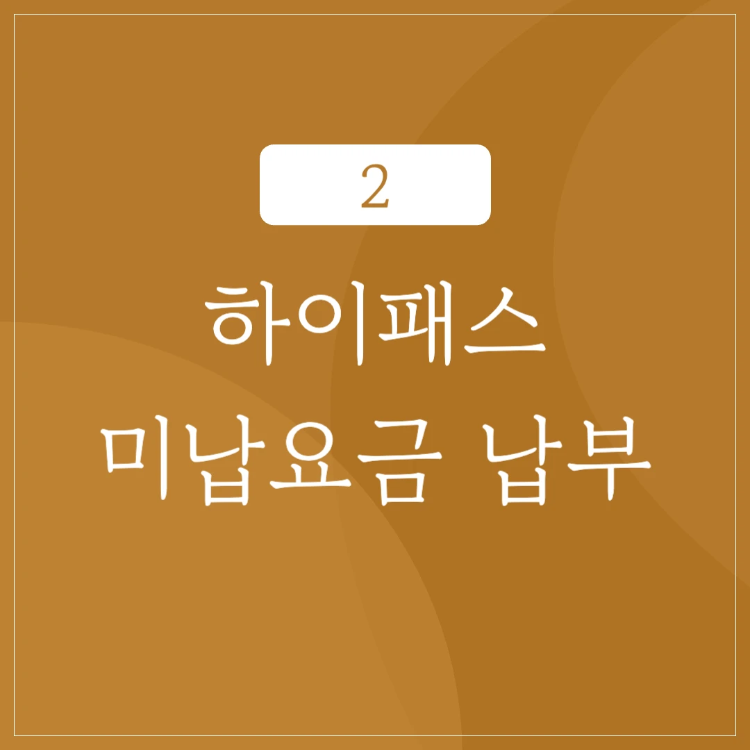 하이패스 미납요금 납부 방법