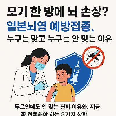 “모기 한 방에 뇌 손상?” 일본뇌염 예방접종, 누구는 맞고 누구는 안 맞는 이유