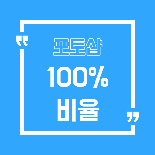 포토샵 100% 비율