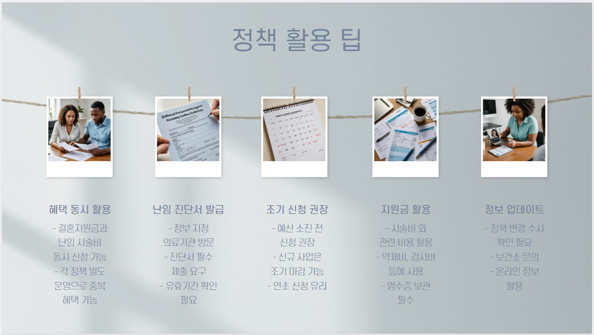 결혼지원금 및 난임부부 시술비 지원