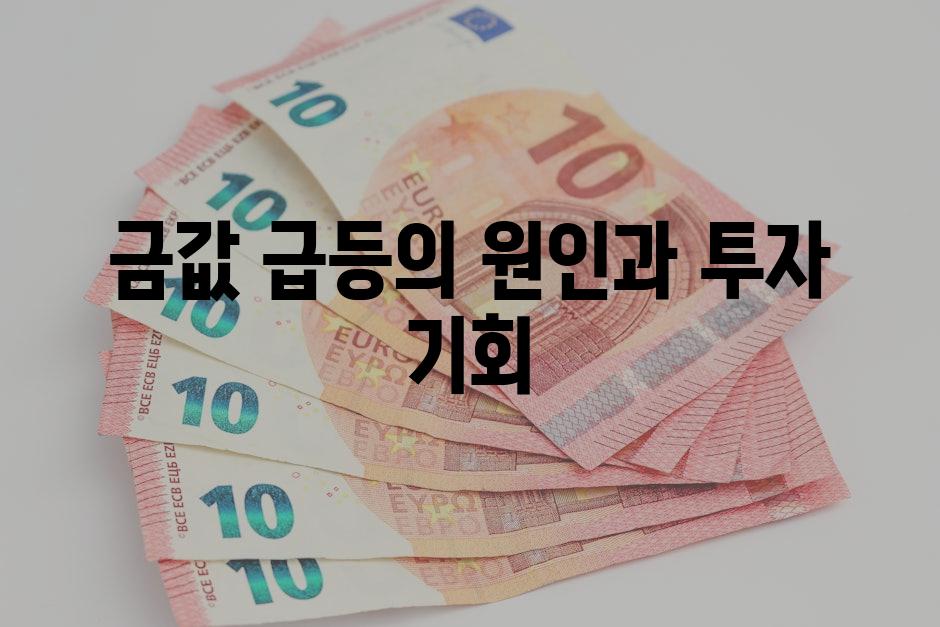 금값 급등의 원인과 투자 기회