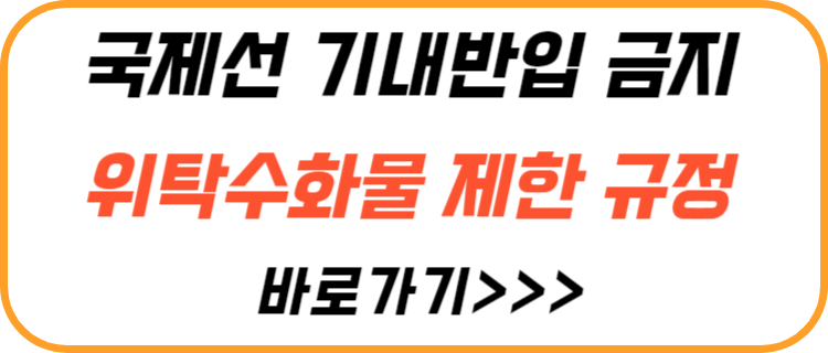 국제선-기내-반입-규정
