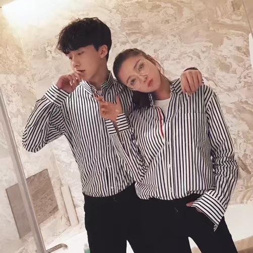  [THOM BROWNE] 톰브라운 삼선 네이비 스트라이프 셔츠