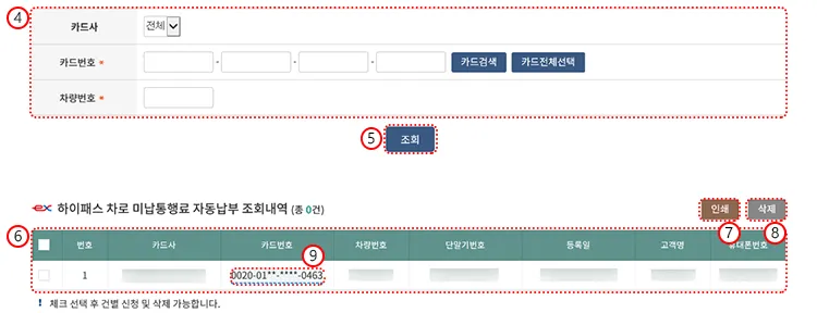 하이패스 미납요금 납부